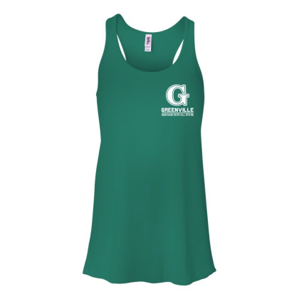 Green Flowy Tank Top | Left Chest Print | Babe Ruth Greenville All-Stars
