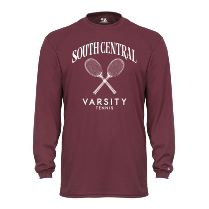 South Central Tennis | Crossed Rackets Logo | Long-Sleeve Performance T-Shirt 