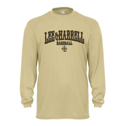 Lee & Harrell Baseball | Word Arch Logo | Long-Sleeve Performance T-Shirt 