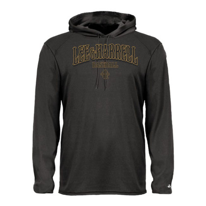 Lee & Harrell Baseball | Word Arch Logo | Hooded Performance Tee