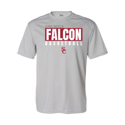 South Central Basketball | Falcon Word Logo | Short-Sleeve Performance Tee