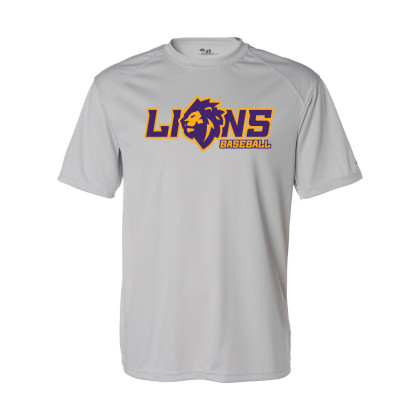 Lions Baseball | Lion Head Logo | Basic Performance Tee