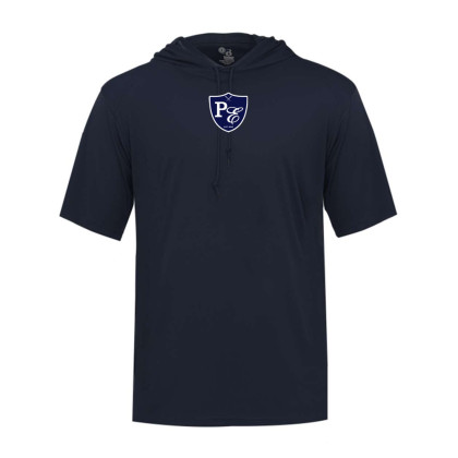 PE Baseball | Small Shield | Short-Sleeve Hooded Performance T-Shirt 