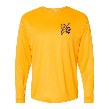 Big Giddy | Small Purple Logo | Long-Sleeve Performance Tee