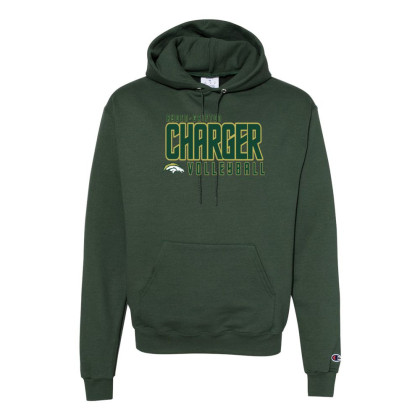Ayden-Grifton Volleyball | Charger Word Logo | Champion Powerblend® Hooded Sweatshirt