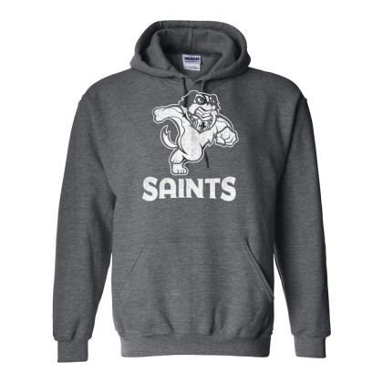 John Paul II | Distressed Mascot | Cotton Hooded Sweatshirt | Multiple Colors