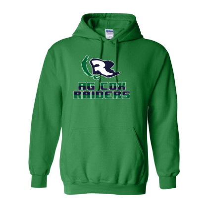 AG Cox Middle | Cotton Hooded Sweatshirt | Pixel Flag Design