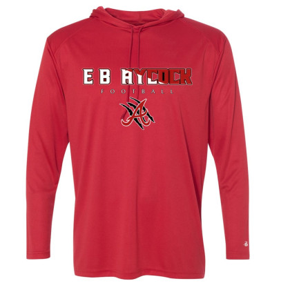 EB Aycock Football Hooded Performance T-Shirt | Word Logo 