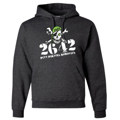 Pitt Pirates Robotics 2642 Cotton Hooded Sweatshirt | Heather Black