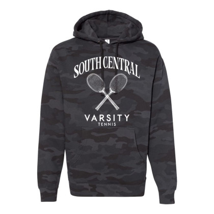 South Central Tennis | Crossed Rackets Logo | Cotton Hooded Sweatshirt