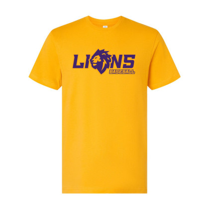Lions Baseball | Lion Head Logo | Cotton Tee