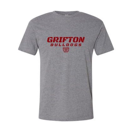 Grifton Bulldogs | Slant Print | Cotton Tee | Multiple Colors