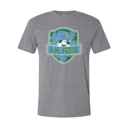 JH Rose Soccer Cotton Tee | Distressed Rose Soccer Crest | Multiple Colors