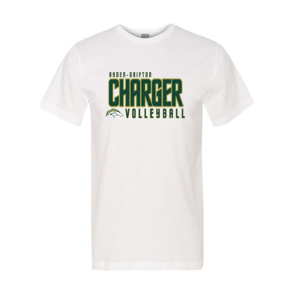 Ayden-Grifton Volleyball | Charger Word Logo | Cotton Tee