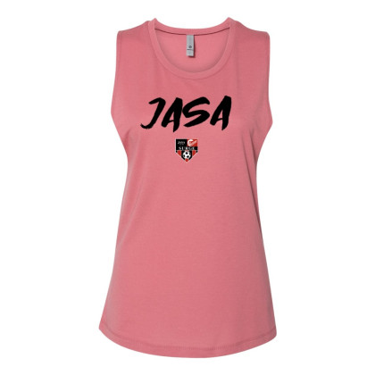 JASA Soccer | Brush Logo |  Women's Muscle Tank 