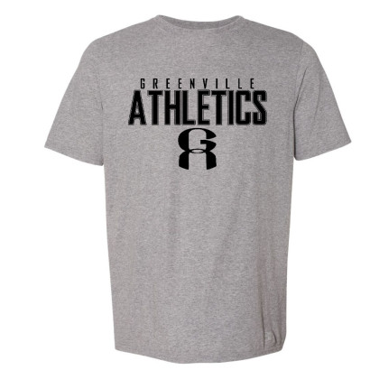GA Grey Russell Athletic Tee | Word Logo