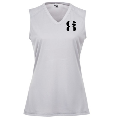 Greenville Athletics Ladies Sleeveless Performance Tee | Silver