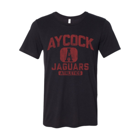 Distressed Aycock Jaguars Athletics Cotton Tee | Multiple Colors