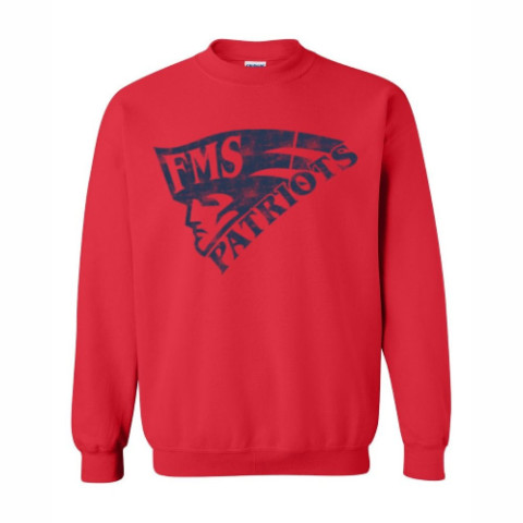 Farmville Middle School Sweatshirt | Distressed Patriots Design | Multiple Logo