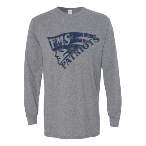 Farmville Middle School | Long-Sleeve T-Shirt | Distressed Patriots Design | Multiple Colors