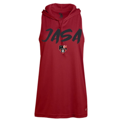 JASA Soccer | Brush Logo |  Women's B-Core Racerback Hooded Tank Top