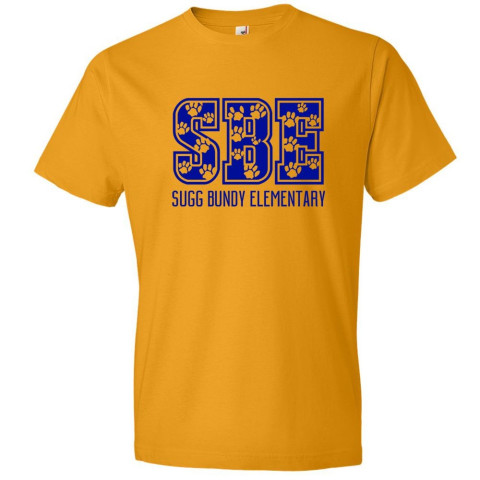 Sugg Bundy Elementary Cotton Tee | SBE Paws Logo | Multiple Colors