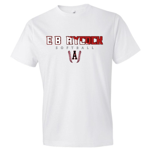 E. B. Aycock Softball Cotton Tee | Softball Word Logo | Multiple Colors