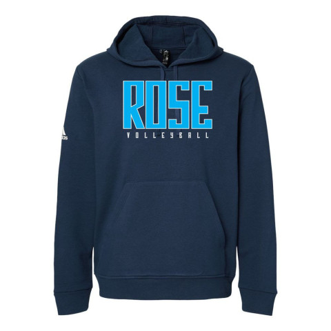 Rose Volleyball | Blue Rose | Adidas - Fleece Hooded Sweatshirt