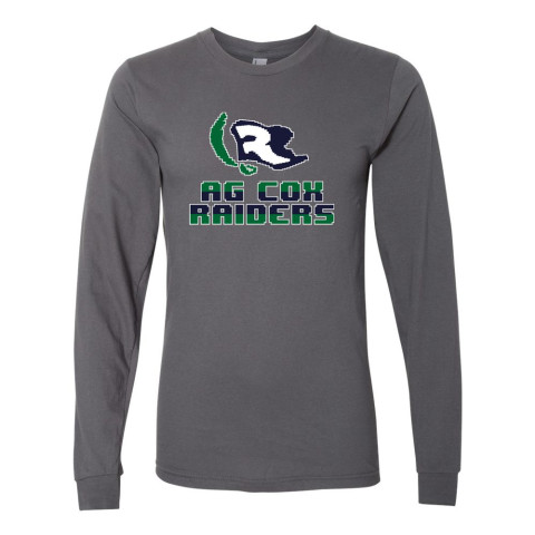 AG Cox Middle | Long-Sleeve Cotton Tee | Pixel Flag Design