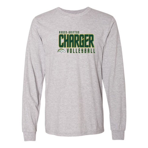 Ayden-Grifton Volleyball | Charger Word Logo | Long-Sleeve Tee