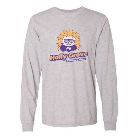 Holly Grove Elementary | Sunny Hedgie Design | Long-Sleeve Cotton Tee
