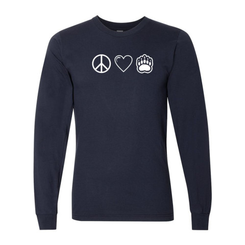 WH Robinson Elementary School Long-Sleeve Tee | Peace, Love, Bears