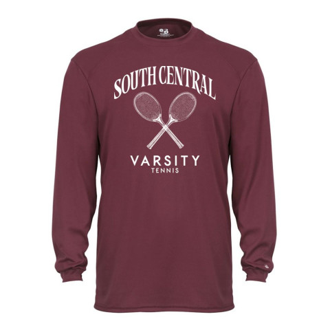 South Central Tennis | Crossed Rackets Logo | Long-Sleeve Performance T-Shirt