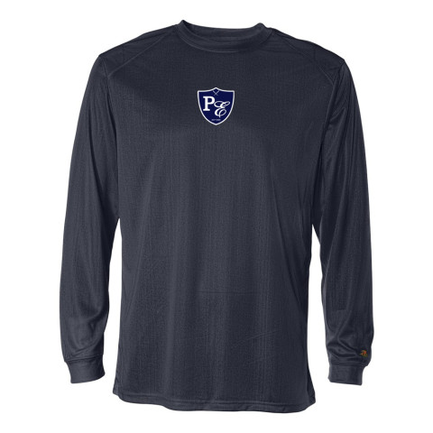 PE Baseball | Small Shield Design | Long-Sleeve Performance T-Shirt 