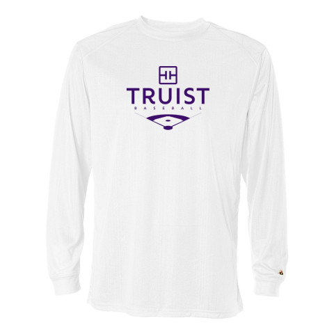 Truist Baseball | Long-Sleeve Performance T-Shirt | Purple Print
