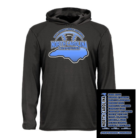2024 North Carolina Champions | Hooded Long-Sleeve Performance Tee | Proceeds Benefit the Team
