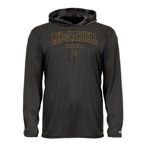 Lee & Harrell Baseball | Word Arch Logo | Hooded Performance Tee