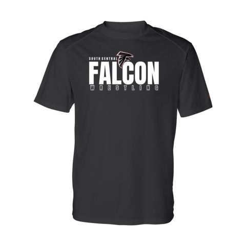 South Central Wrestling | Falcon Word Logo | Short-Sleeve Performance Tee