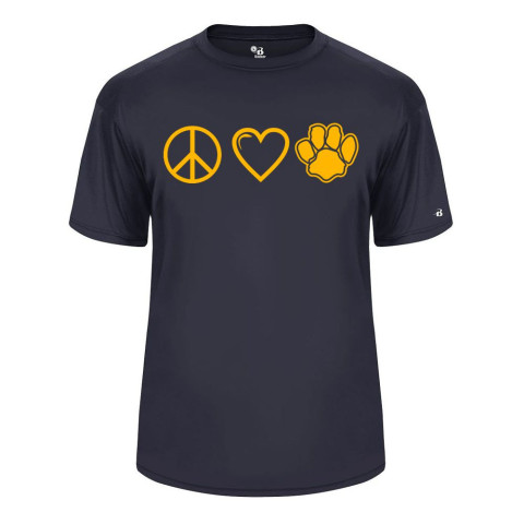 Sugg Bundy Basic Performance Tee | Peace, Love, Paws | Multiple Colors