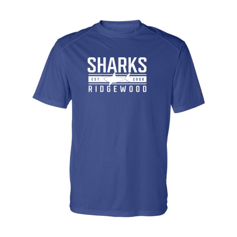 Ridgewood Elementary | Sharks Word Logo | Short-Sleeve Performance Tee