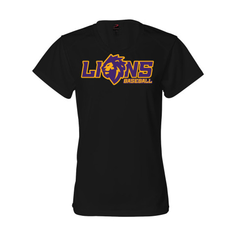 Lions Baseball | Lion Head Logo | Ladies Performance Tee