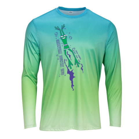 Greenville CC Frogs Swim Team | BARBADOS LONG SLEEVE GRADIENT PRINT PERFORMANCE TEE
