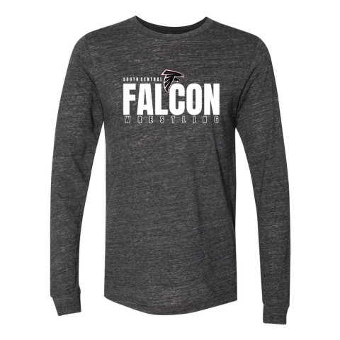 South Central Wrestling | Falcon Word Logo | Long-Sleeve Cotton T-Shirt