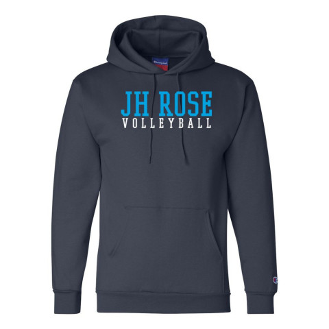 Rose Volleyball | College Block Logo | Champion -  Hooded Sweatshirt