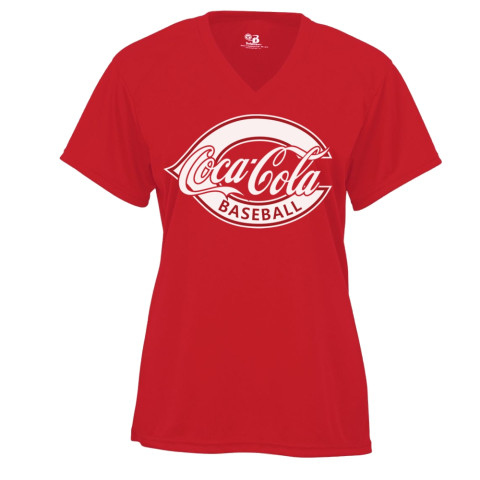 Coke Ladies V-Neck Performance Tee