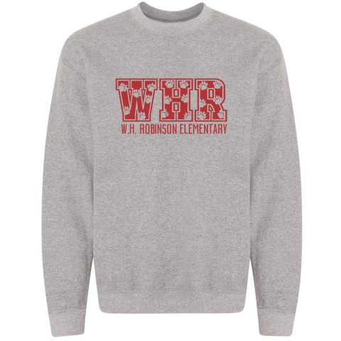 WH Robinson Crewneck Sweatshirt | PAWS Logo | Grey