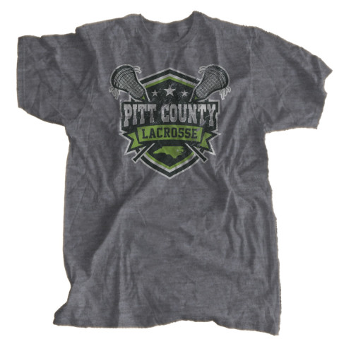 Vintage, Distressed Pitt County Lacrosse T-Shirt | Sizes for Whole Family