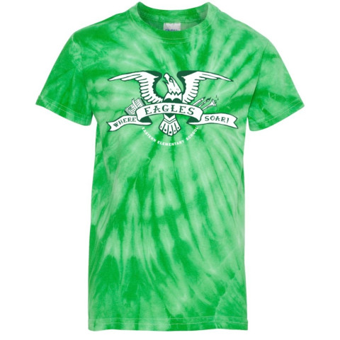 Green Eagle | Eastern Elementary Tie-Dyed Tee | Green