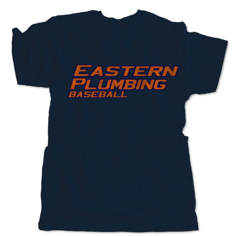 Basic Eastern Plumbing Navy Cotton Tee | Sizes for the Whole Family