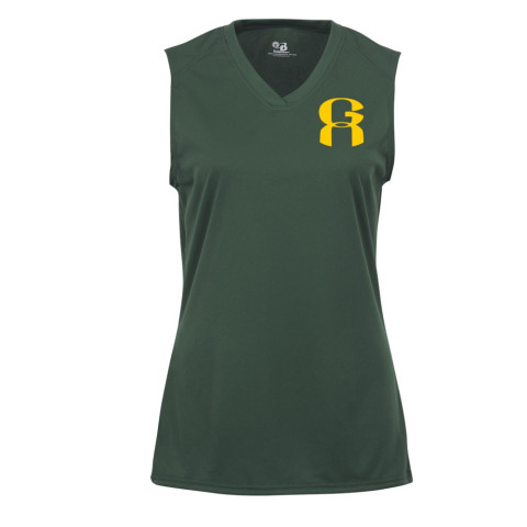 GA Ladies Sleeveless V-Neck Performance Tee | Small Left Chest Logo